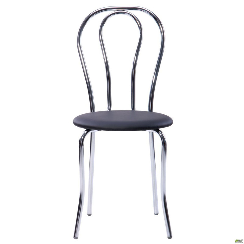 Стілець Тюльпан хром Кожзам чорний (A050153)