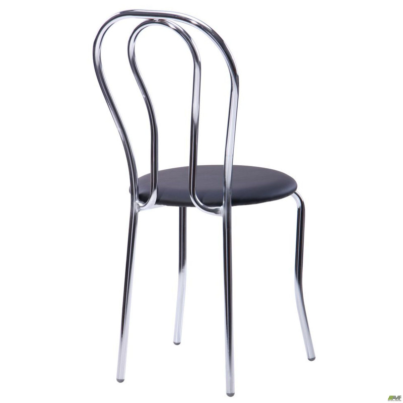 Стілець Тюльпан хром Кожзам чорний (A050153)
