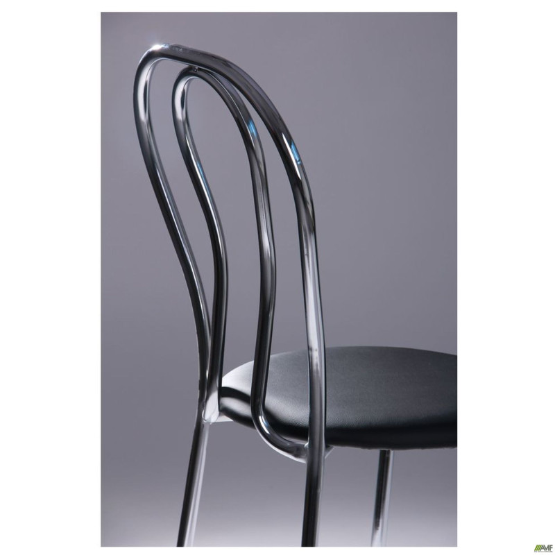 Стілець Тюльпан хром Кожзам чорний (A050153)