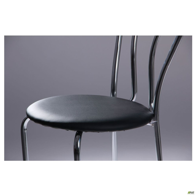 Стілець Тюльпан хром Кожзам чорний (A050153)