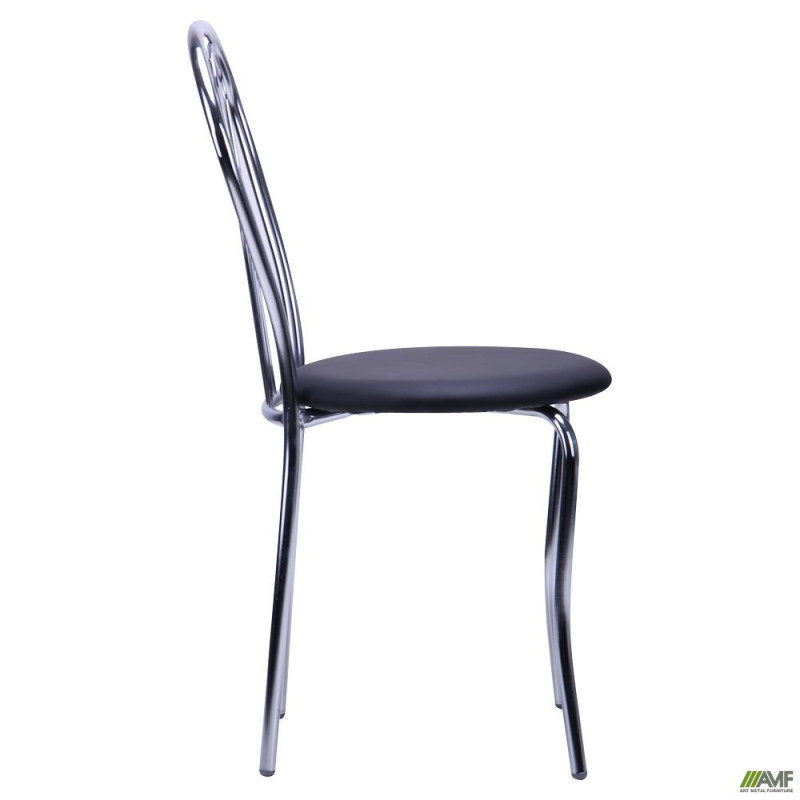Стілець Ванесса хром Кожзам чорний (A050197)