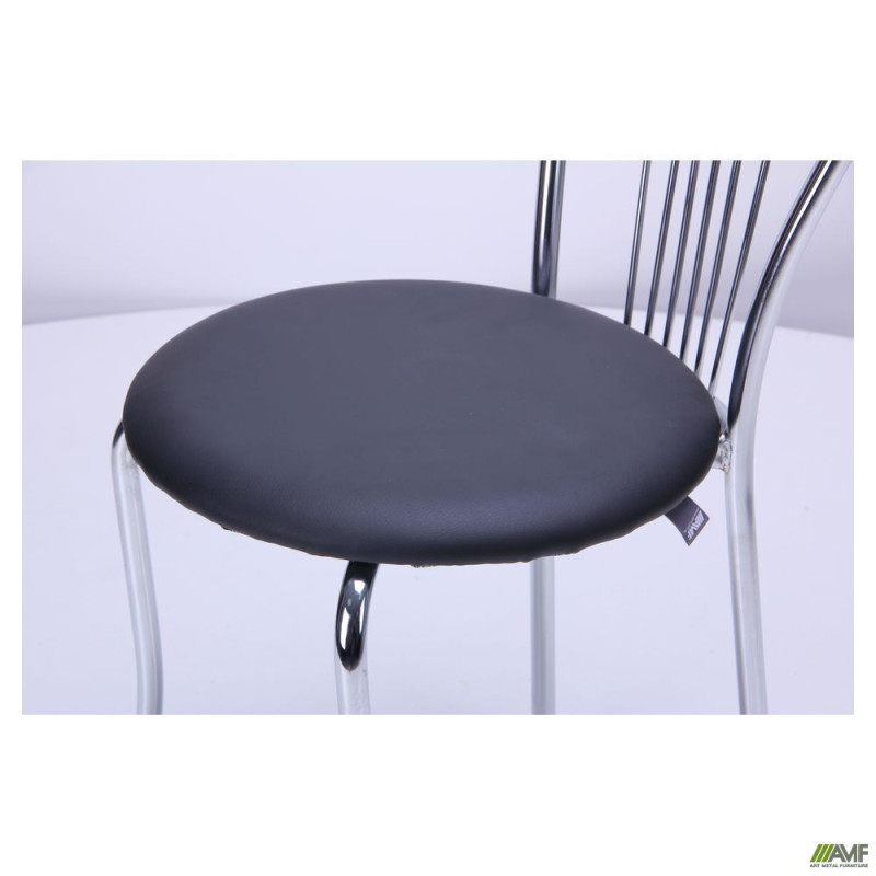 Стілець Ванесса хром Кожзам чорний (A050197)