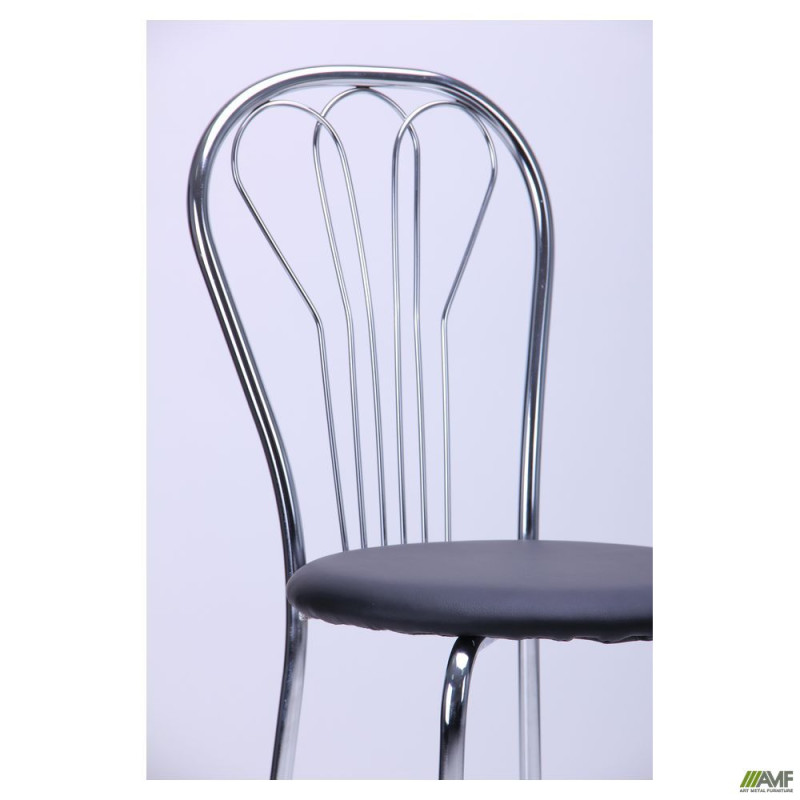 Стілець Ванесса хром Кожзам чорний (A050197)