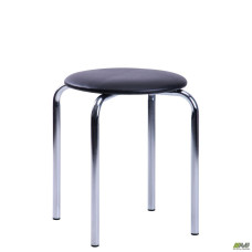 Табурет Софі хром Кожзам чорний (A050988)