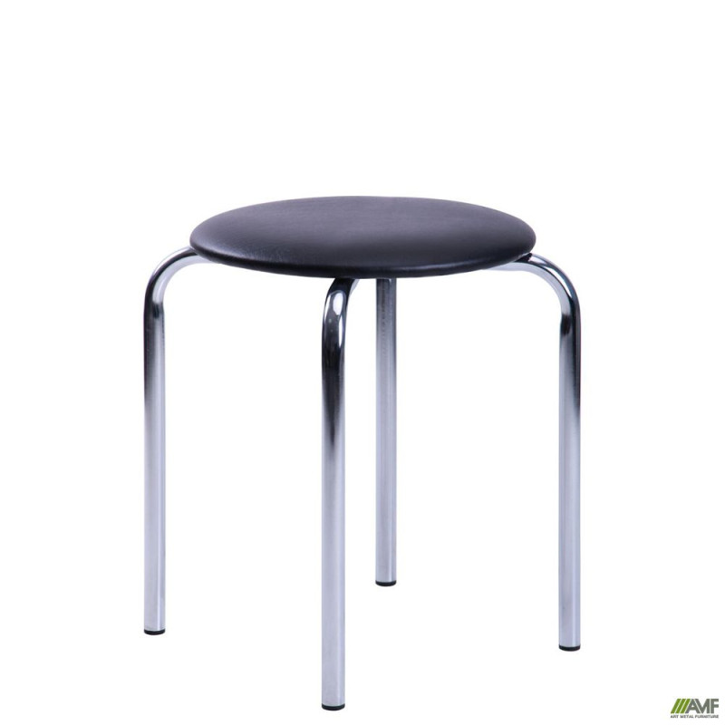 Табурет Софи хром Кожзам черный (A050988)