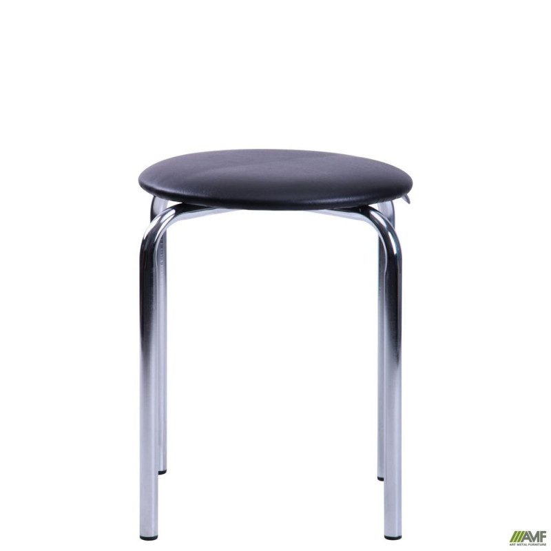 Табурет Софи хром Кожзам черный (A050988)