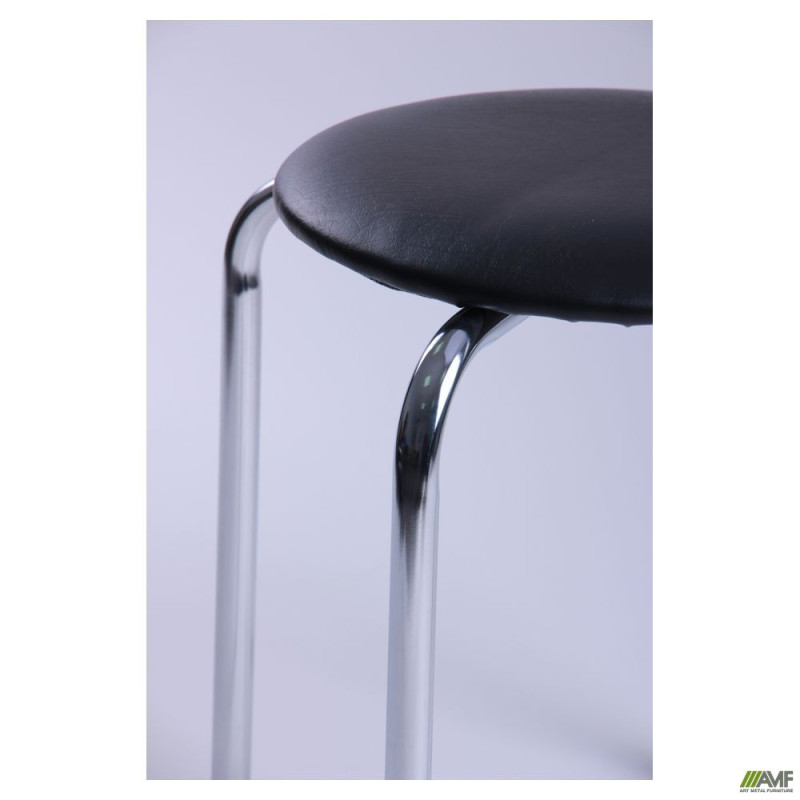 Табурет Софи хром Кожзам черный (A050988)
