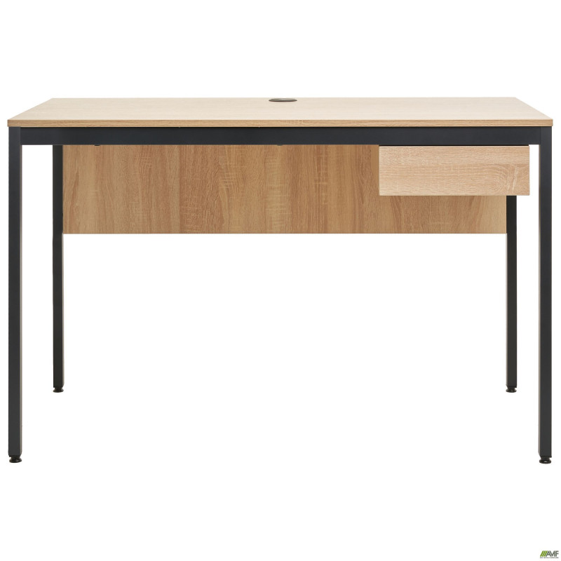 Стіл Осло з ящиком (1187х600х750) чорний графіт, Дуб Сонома (A216533)