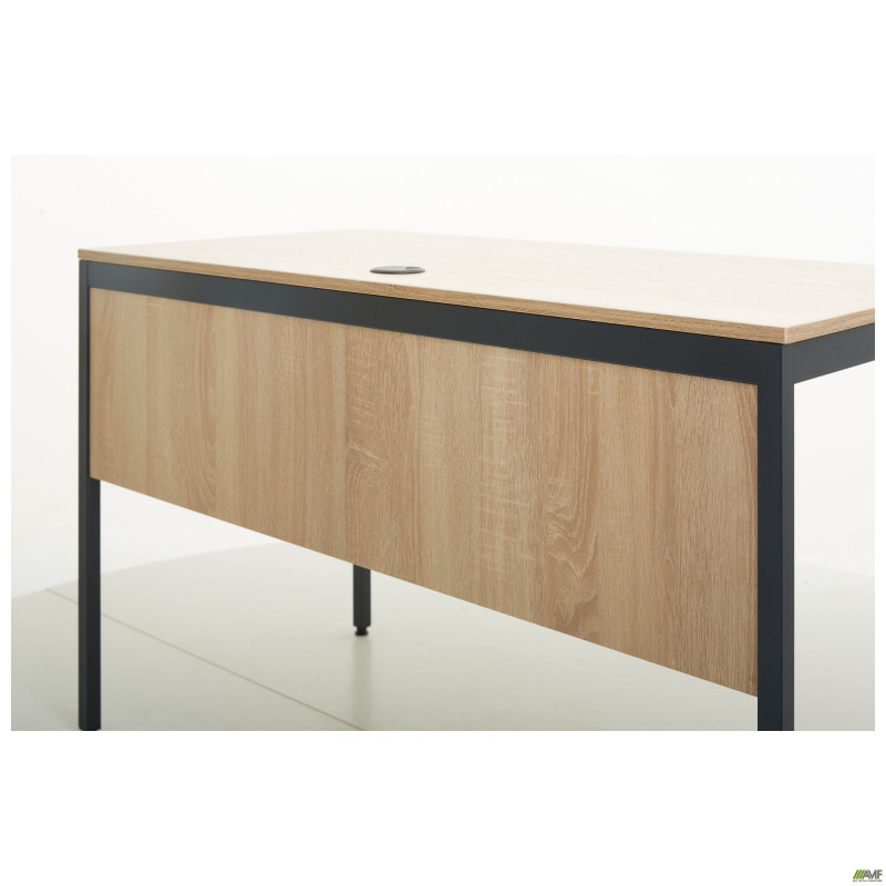 Стіл Осло з ящиком (1187х600х750) чорний графіт, Дуб Сонома (A216533)
