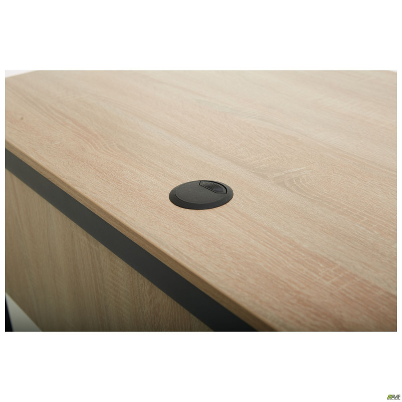 Стіл Осло з ящиком (1187х600х750) чорний графіт, Дуб Сонома (A216533)