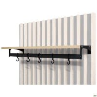 Вішалка з полицею Welcome (750х252х88Н) чорний графіт, Дуб Сонома (A217147)