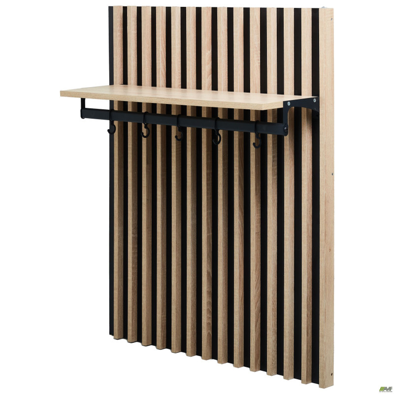 Вішалка з полицею Welcome (750х252х88Н) чорний графіт, Дуб Сонома (A217147)