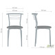 Стілець Маркос хром Кожзам сірий (A218687)