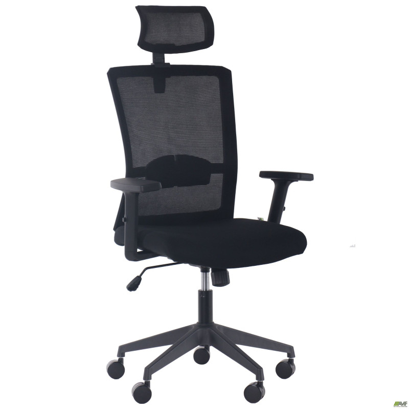 Крісло Uran Black HR сидіння Нест-01 чорна/спинка Сітка SL-00 чорна (A297843)