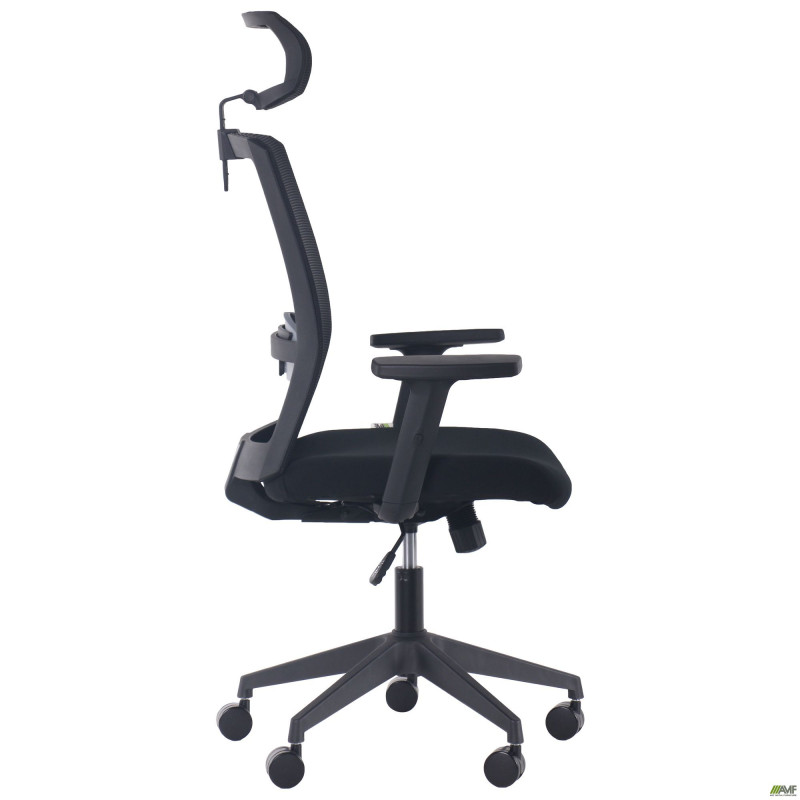 Крісло Uran Black HR сидіння Нест-01 чорна/спинка Сітка SL-00 чорна (A297843)