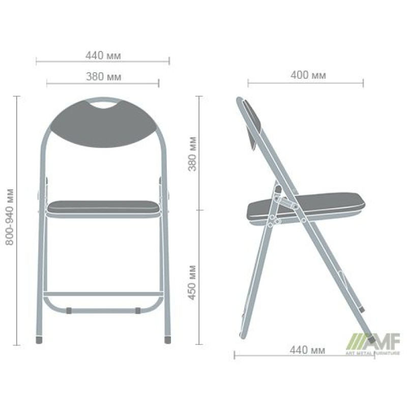 Стілець Джокер чорний ПВХ чорний (A369410)
