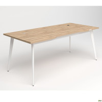 Стіл+USB Delta DL-107 (1790х900х750мм) Блеквуд Ячмінний/Каркас білий (A521601)