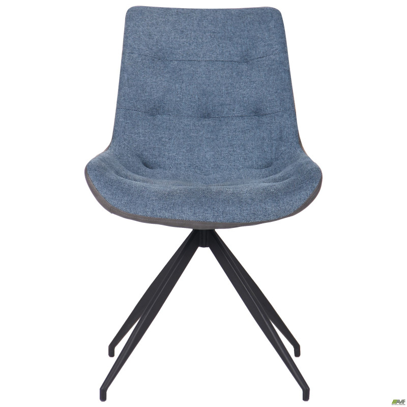 Стілець поворотний Aurora чорний/меланж океан (A545805)