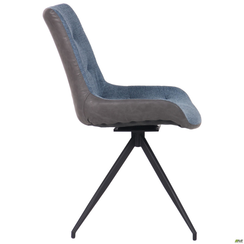 Стілець поворотний Aurora чорний/меланж океан (A545805)