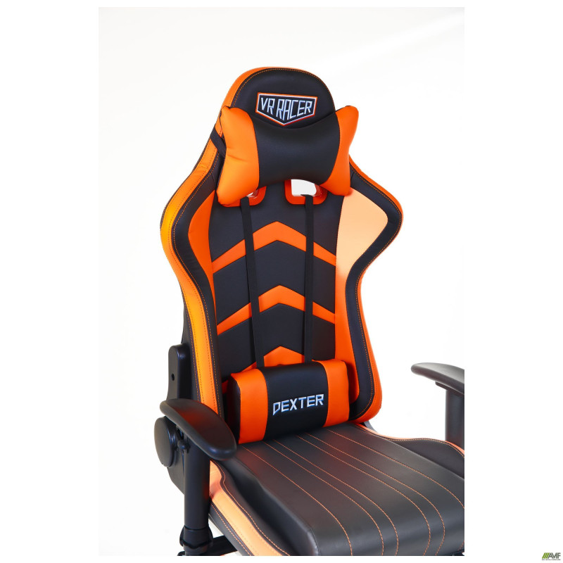 Кресло VR Racer Dexter Megatron черный/оранжевый (A553506)