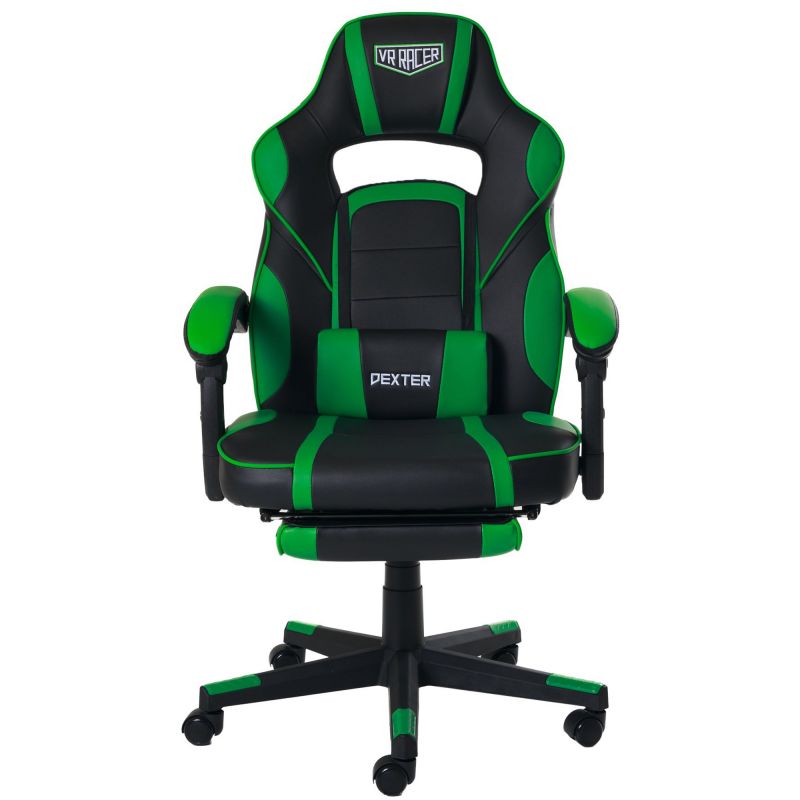 Кресло VR Racer Dexter Webster черный/зеленый (A553507)