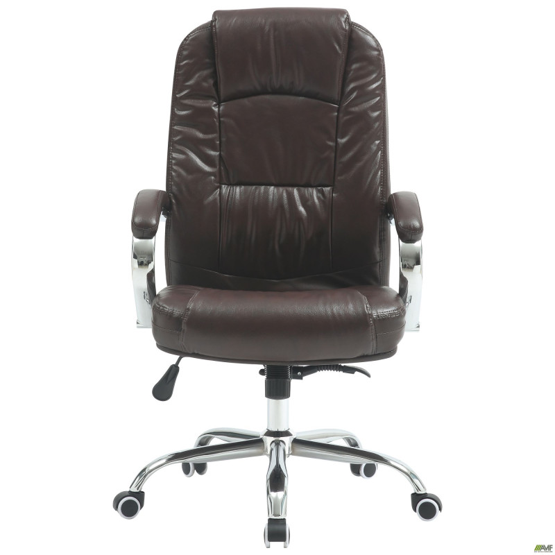 Крісло Marselle-Ch хром НВ, механізм Anifix, шкірозамінник коричневий (A553511)
