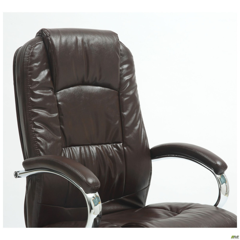 Крісло Marselle-Ch хром НВ, механізм Anifix, шкірозамінник коричневий (A553511)