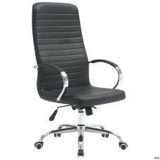 Крісло Fernando хром НВ, механізм Anifix, шкірозамінник чорний (A553513)