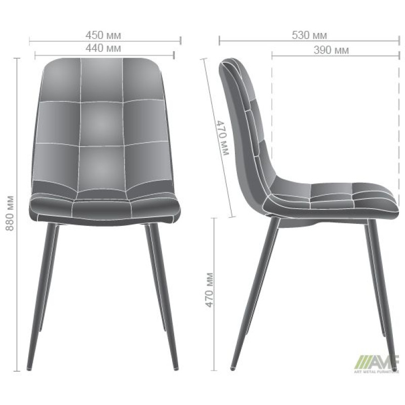 Стілець Cherry чорний/вельвет кавовий (A553524)