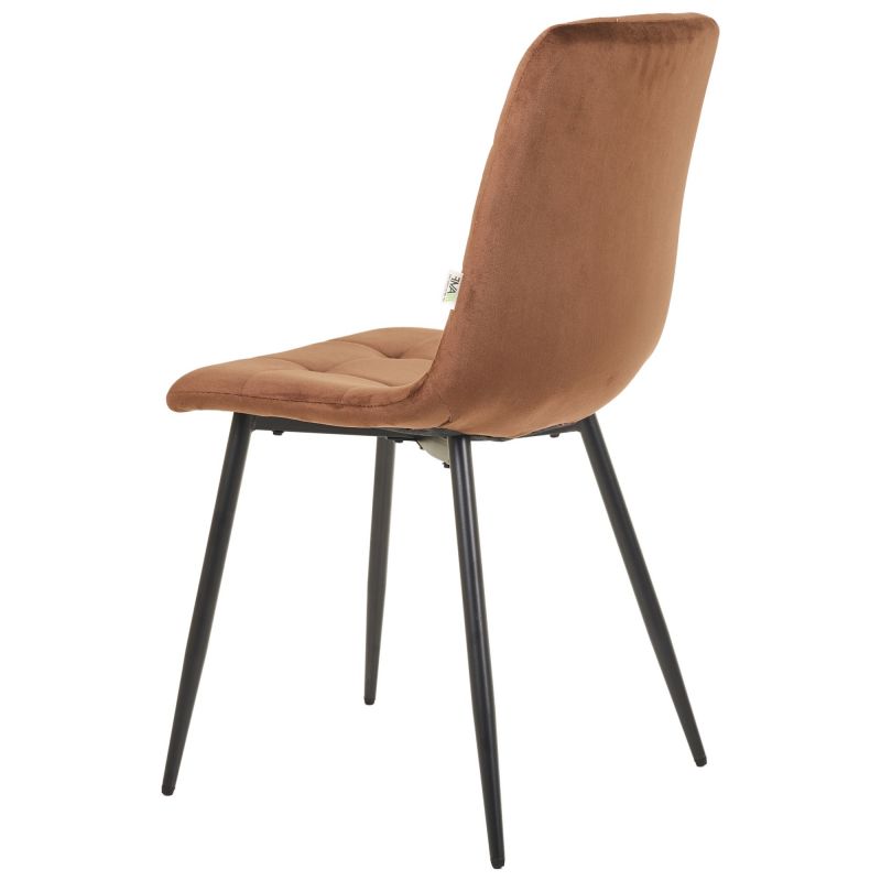 Стілець Cherry чорний/вельвет кавовий (A553524)