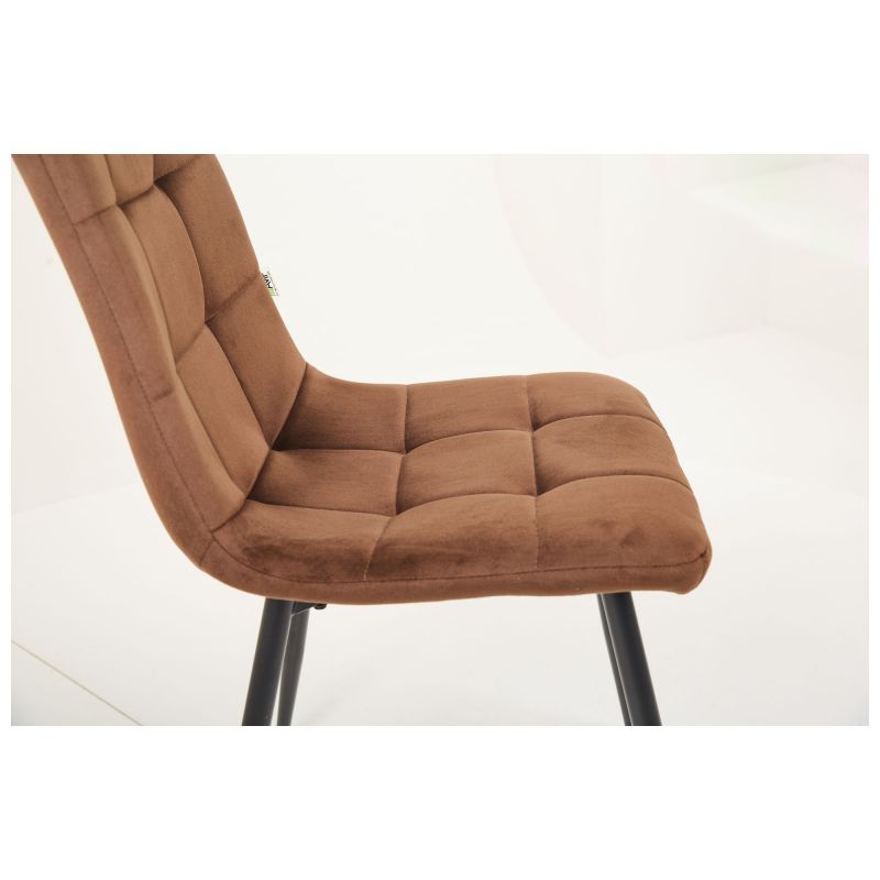 Стілець Cherry чорний/вельвет кавовий (A553524)