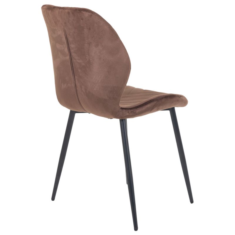 Стул Daisy черный/ вельвет коричневый (A553527)
