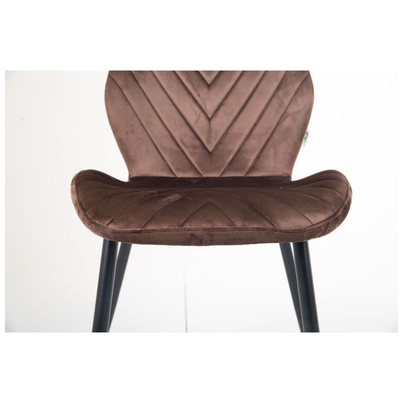 Стул Daisy черный/ вельвет коричневый (A553527)