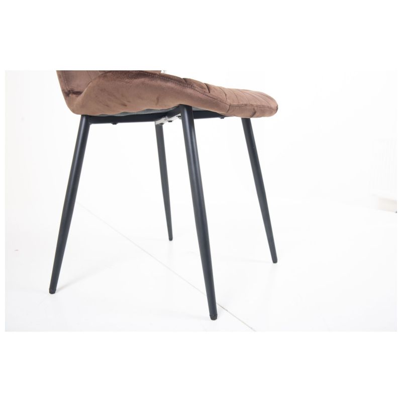 Стул Daisy черный/ вельвет коричневый (A553527)