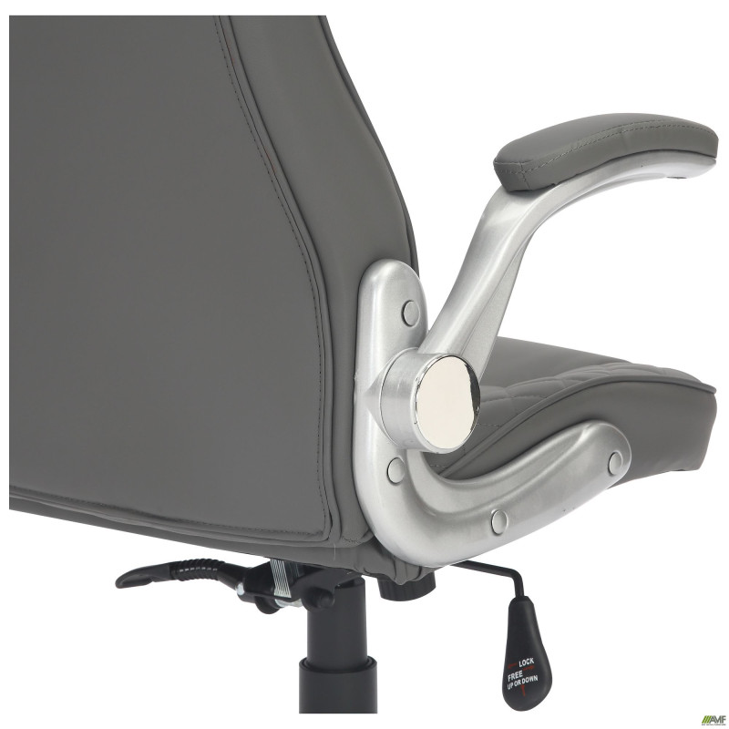 Кресло руководителя Parker кожзам серый (A555316)