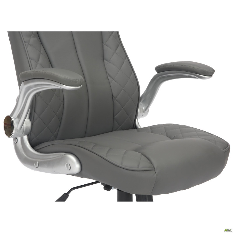 Кресло руководителя Parker кожзам серый (A555316)