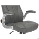 Кресло руководителя Parker кожзам серый (A555316)