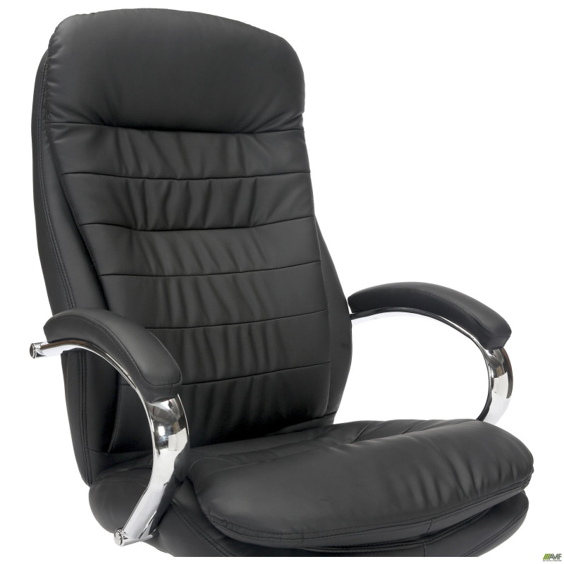 Кресло Valencia хром НВ, механизм Anyfix, кожзам черный (A555321)