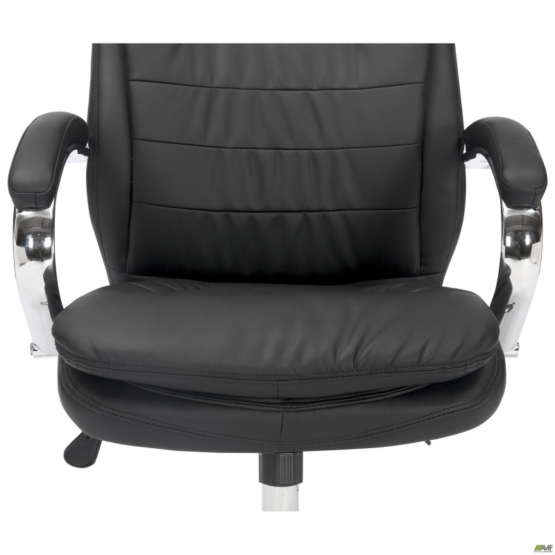 Кресло Valencia хром НВ, механизм Anyfix, кожзам черный (A555321)