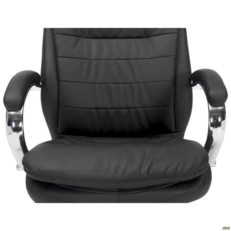 Кресло Valencia хром НВ, механизм Anyfix, кожзам черный (A555321)