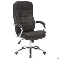 Кресло Valencia хром НВ, механизм Anyfix, кожзам коричневый (A555322)