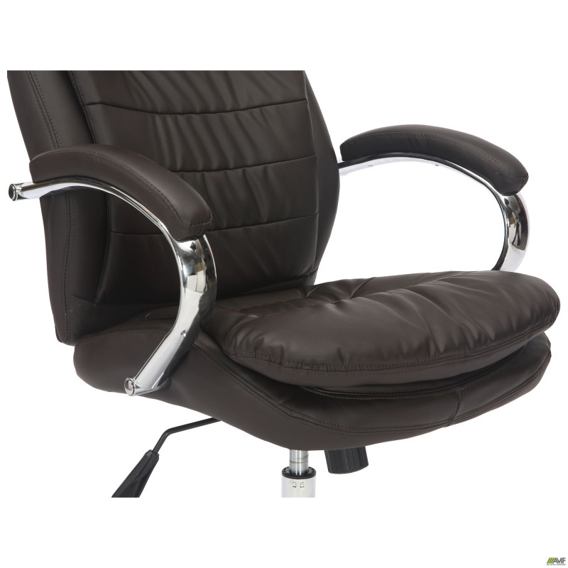 Кресло Valencia хром НВ, механизм Anyfix, кожзам коричневый (A555322)