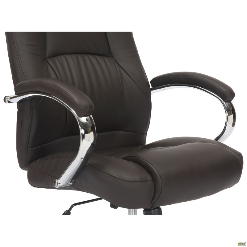 Кресло Mustang-Ch хром НВ, механизм Anyfix, кожзам коричневый (A555324)