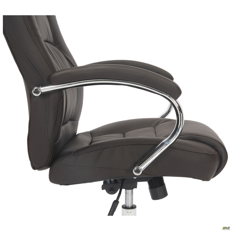 Кресло Mustang-Ch хром НВ, механизм Anyfix, кожзам коричневый (A555324)