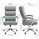 Кресло руководителя Faraon кожзам серый (A555337)