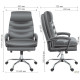Кресло руководителя Armani кожзам серый (A555342)