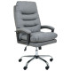 Кресло руководителя Armani кожзам серый (A555342)