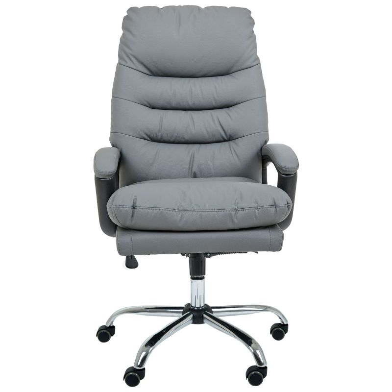 Кресло руководителя Armani кожзам серый (A555342)