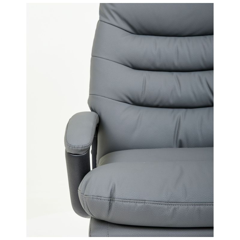 Кресло руководителя Armani кожзам серый (A555342)