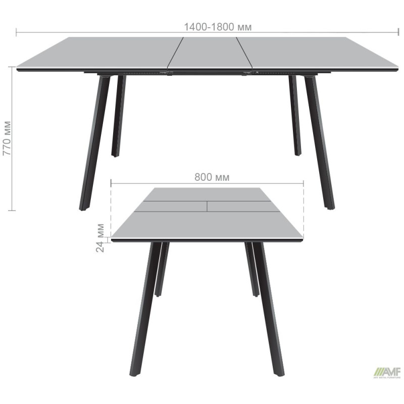 Стол обеденный раздвижной Forester белый камень (A555350)